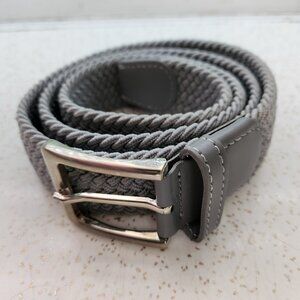 Grey Unisex Stretch Woven Belt